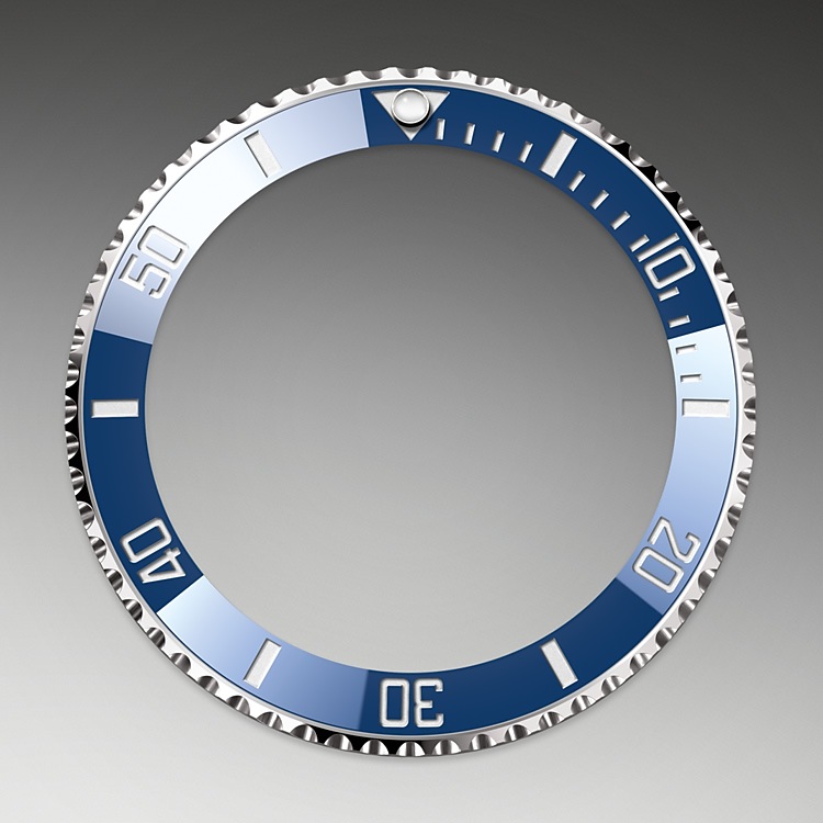 Bisel giratorio unidireccional del reloj Rolex Submariner Date M126619LB-0003