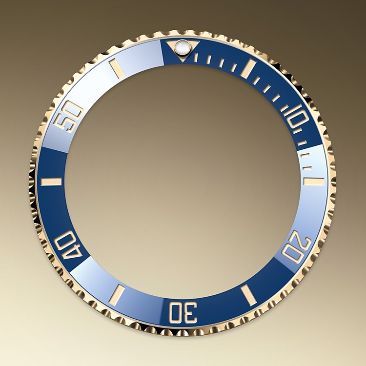 Bisel giratorio unidireccional del reloj Rolex Submariner Date M126613LB-0002