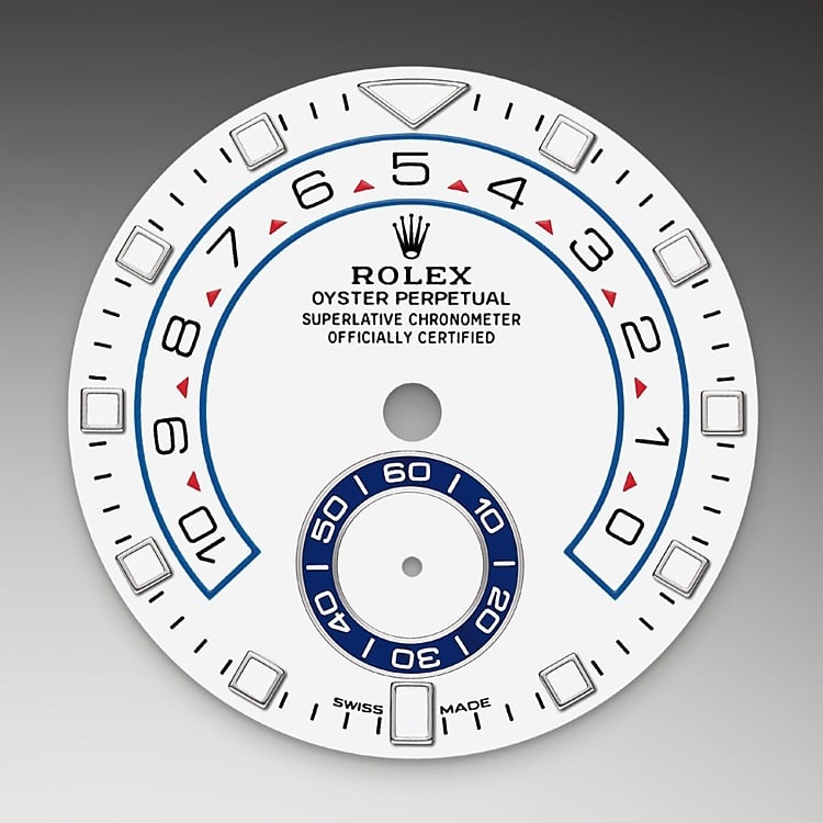 Esfera blanca del reloj Rolex Yacht-Master II M116680-0002