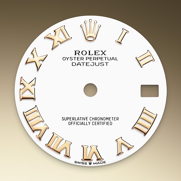 Esfera blanca del reloj Rolex Datejust 31 M278243-0002