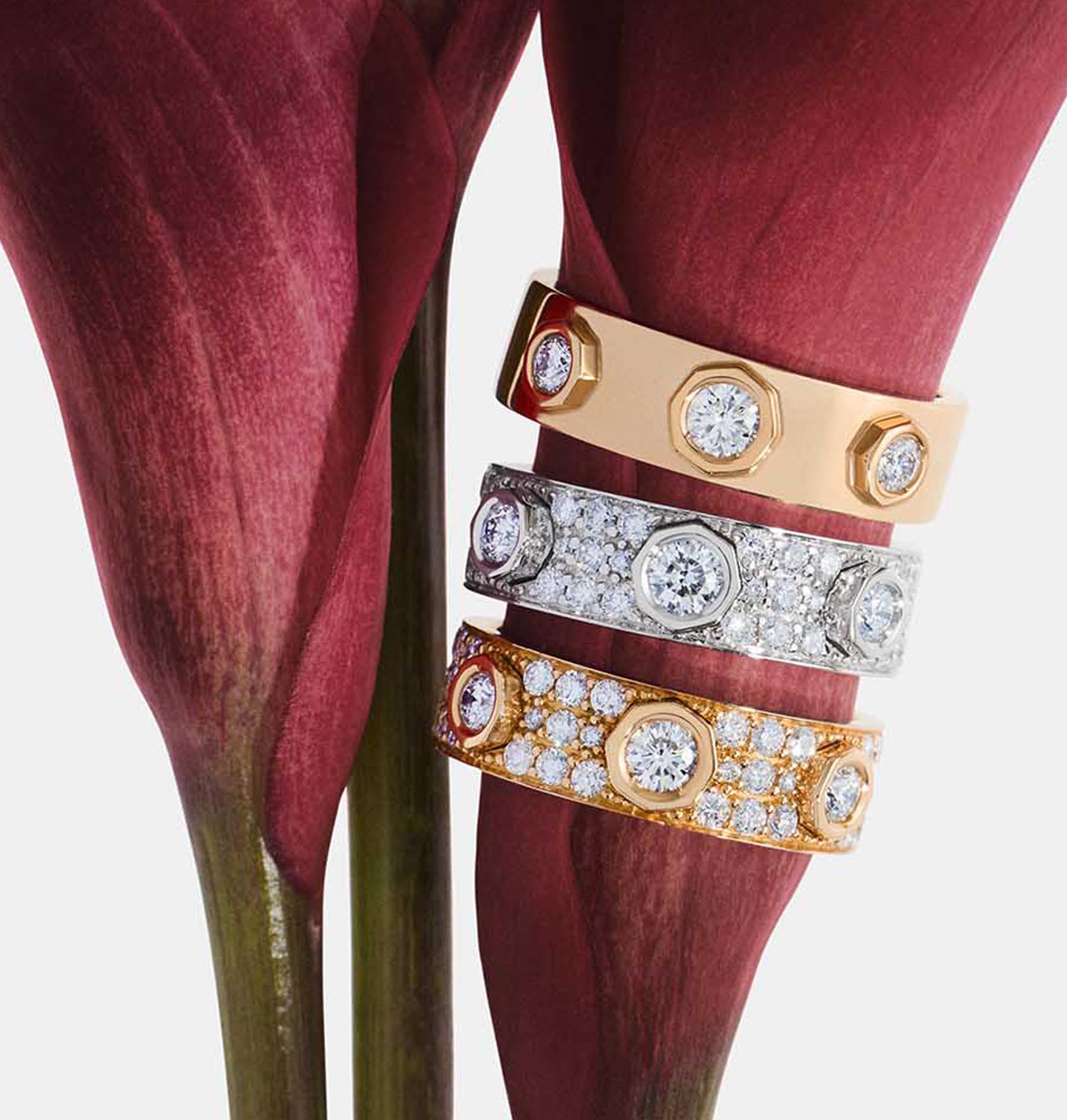 Three Wishes octagonal diamond setting at RABAT Jewellery